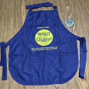 New Spirit Halloween RARE Employee purple apron & New Employee blank Name tag .